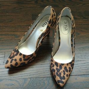 Leopard Print A.N.A. Pumps (basically new!)